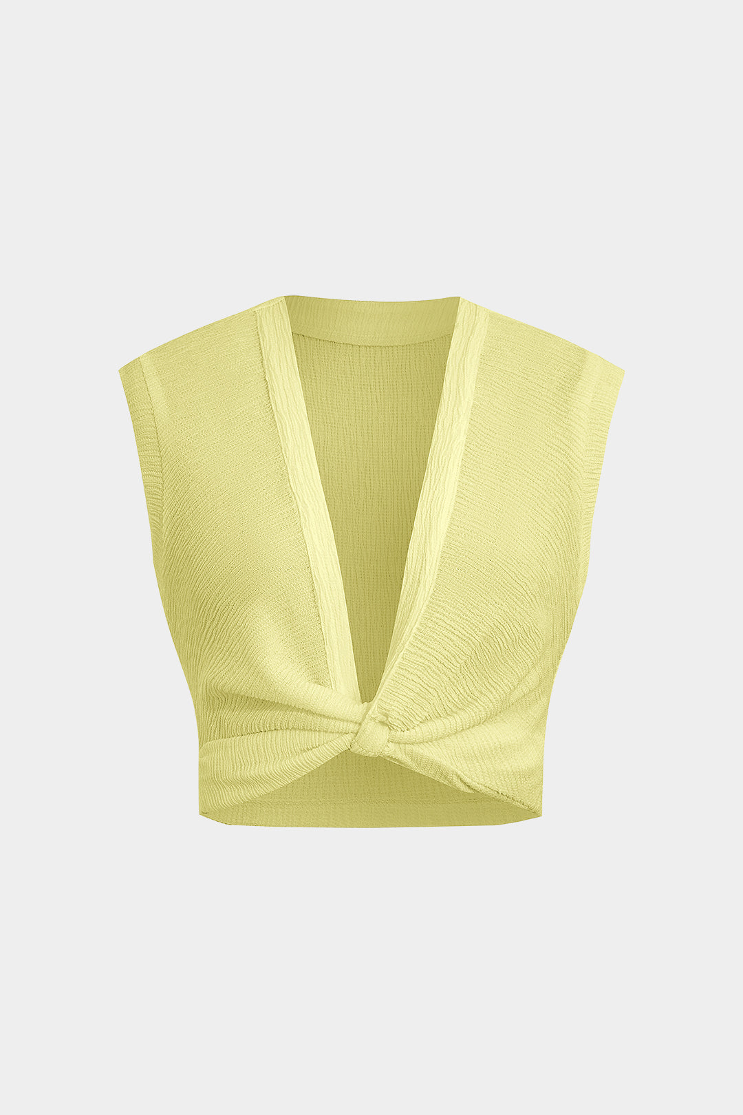 Aiertu  Twist Knot V-Neck Tank Top Aiertu