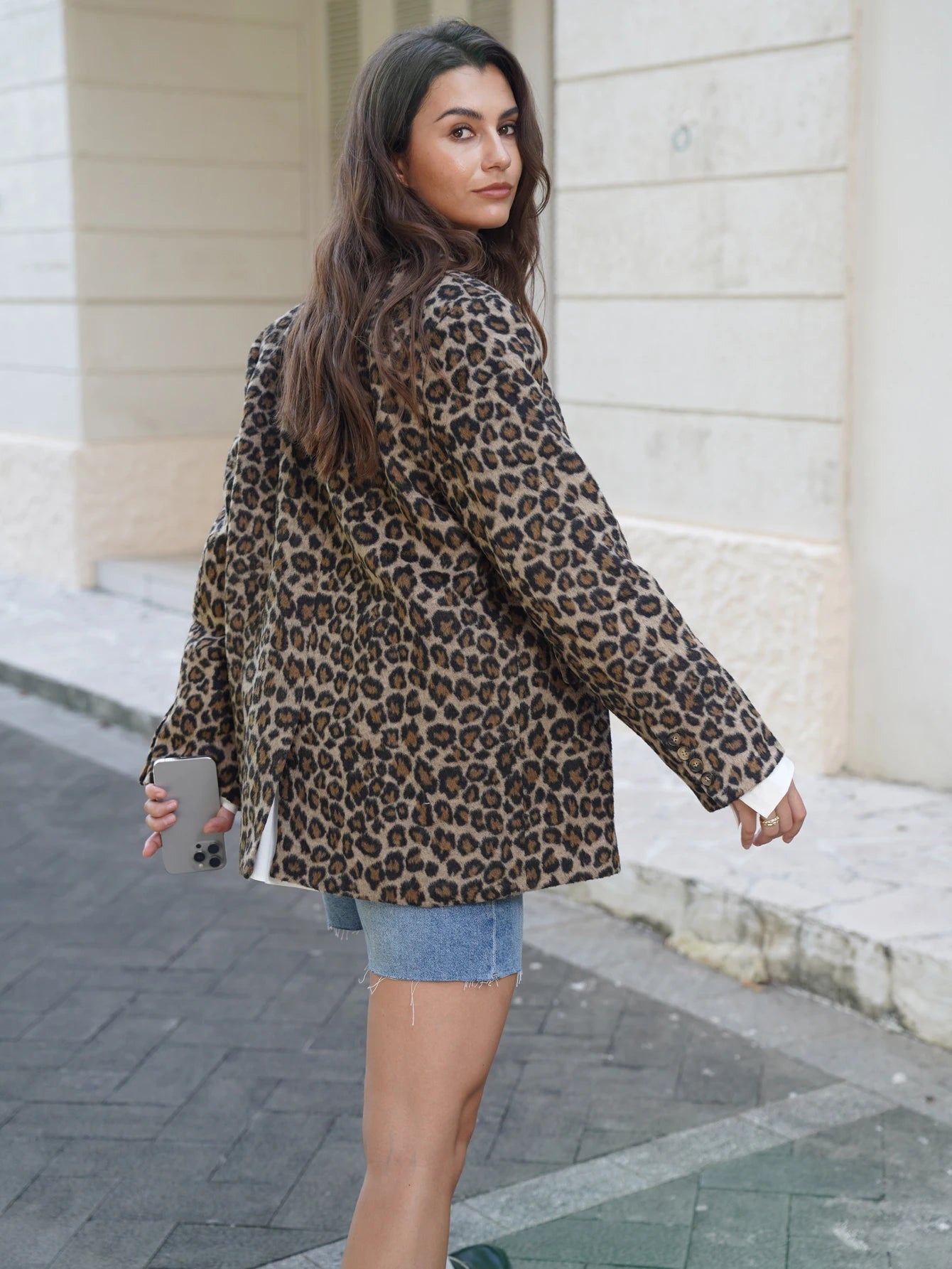 Aiertu  -  2026 Fall / Autumn Winter New Women Fashion Basic Leopard Jacket Basic Blazer Aiertu