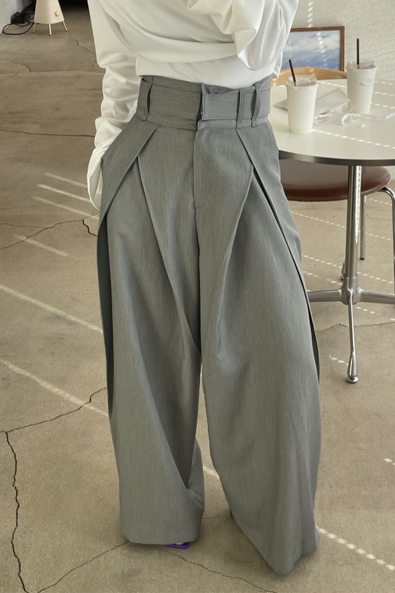 Aiertu  -Casual Pocket Loose High Waist Wide Leg Bottoms aiertu
