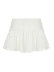 Aiertu  -Low-Rise Ruched A-Line Mini Skirt aiertu