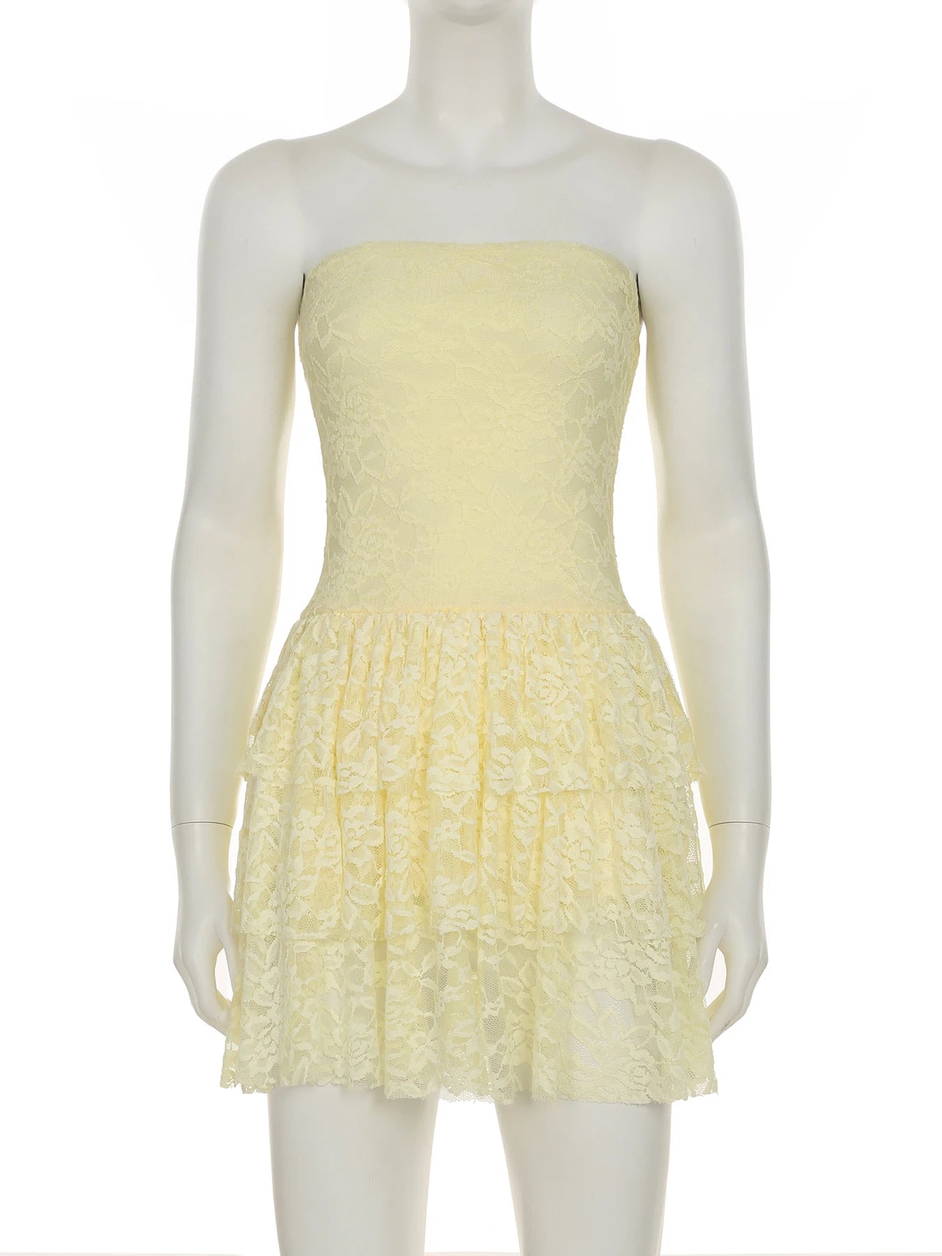 Aiertu  Holiday Slim Lace A-Line Dress Beach Style Sweet Sexy Slash Neck Sleeveless Mini Dresses For Women 2025 Summer Fashion Aiertu