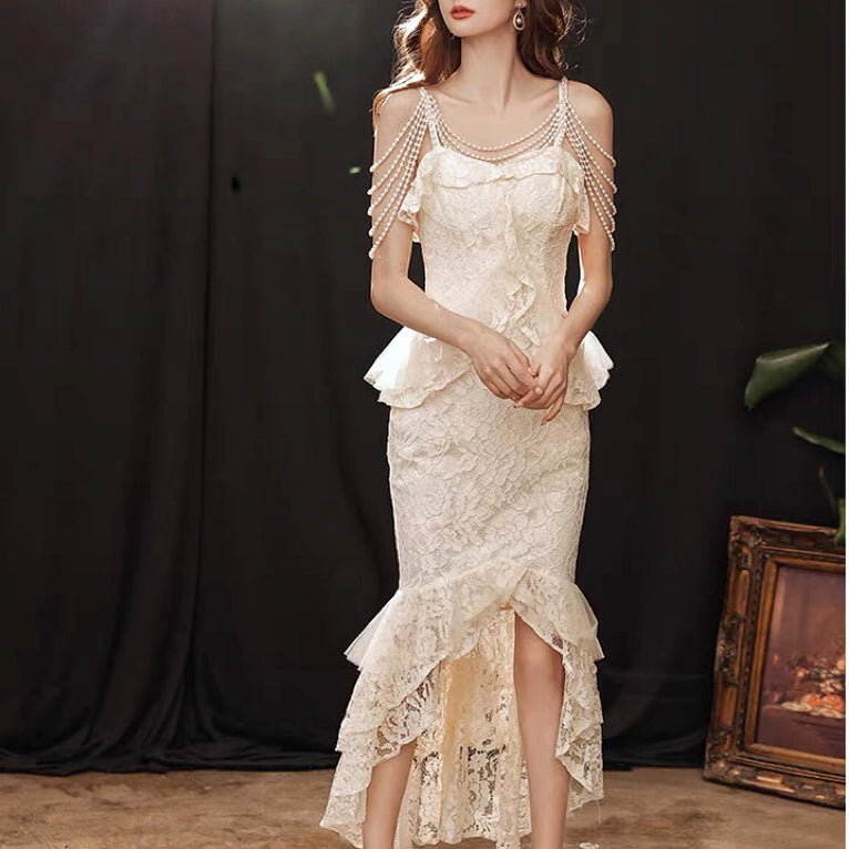 Aiertu  Baroque Pearl Royalcore Statement Dress Aiertu