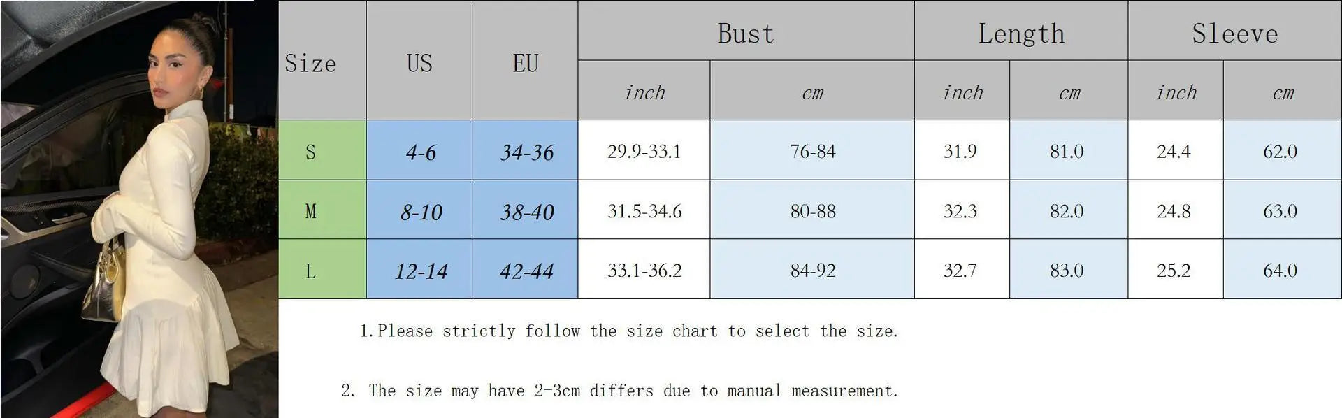 Aiertu  -  Knitted Turtleneck Ruffles Women Dress White Long Sleeve High Waist Mini Dress Female Winter Slim Casual Streetwear Aiertu