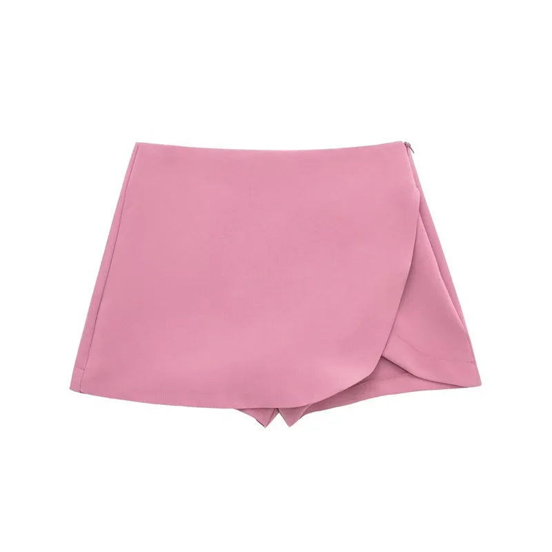 Aiertu  -  Summer New Women's High Waist Asymmetric Mini Skirt Korean Classic Fashion Short Skirt Casual Women's Solid Color Short Skirts Aiertu