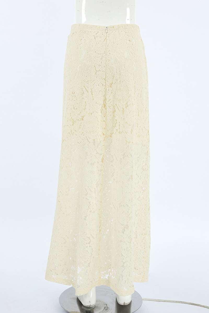 Aiertu  -Sexy Lace Straight Solid Color Bottoms aiertu