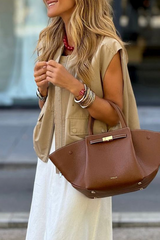 Aiertu  -  Casual Street Zipper O Neck Waistcoats Aiertu