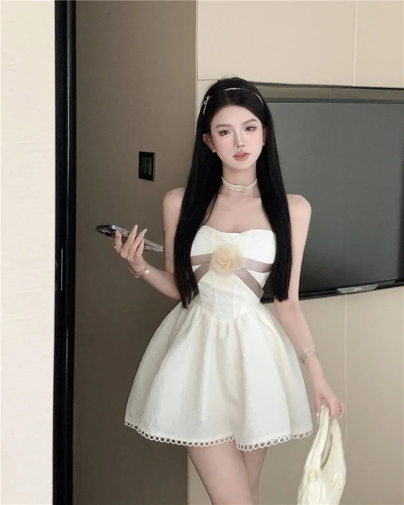 Aiertu  -  Sexy Women Vintage Casual A-Line Mini Dress Off Shoulder Slim Elegant Party Birthday Vestidos Spring Summer Female Clothes New Aiertu