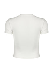 Aiertu - summer inspo Halter Neck Lace Trim Bow Cute Black Y2K T-Shirt Women Button Up Slim Short Sleeve White Tees Sweet Balletcore Clothing Aiertu