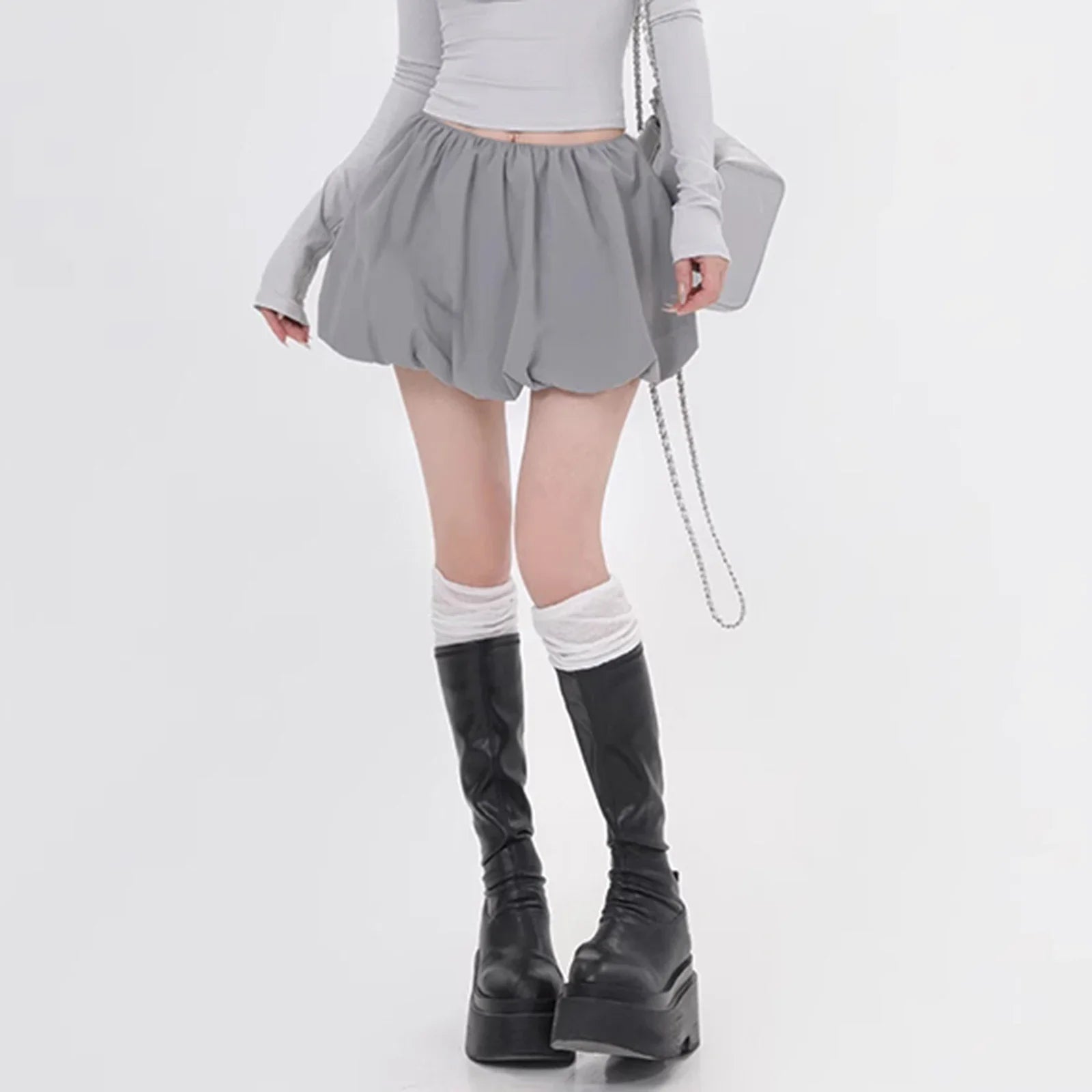 Aiertu  -  High Waist Mini Spring Summer Skirts Women Ruffle Pleated Fashion Korean Ladies Skirts Loose Casual Woman Lantern Skirts S-XL Aiertu