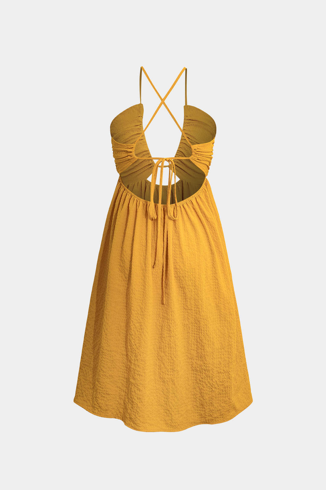 Aiertu  Backless V-neck Slit Midi Dress Aiertu