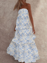 Aiertu  Floral maxi dress blue shopify