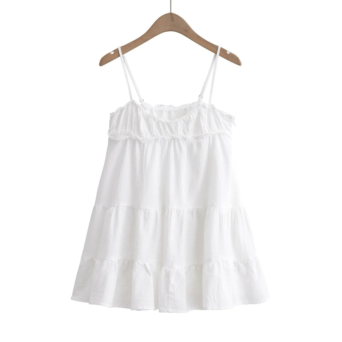 Aiertu  -  Europe, America 2026 summer new French sweet frilly backless suspender dress Aiertu