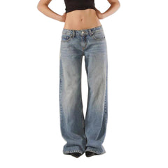 Aiertu  -  Harajuku Jeans for Women Wide Leg Baggy Jeans High Waist Y2K Cargo Pants Casual Loose Boyfriends Trousers Vintage Streetwear Aiertu