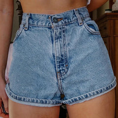 Aiertu  -  Literary retro women's denim shorts multi-bag printing summer versatile ins Internet celebrity style Aiertu