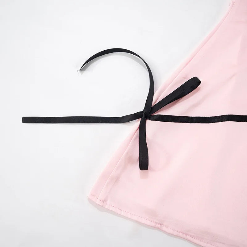 Aiertu  -  Patchwork Satin Sexy Square Collar Lace Women Dress Spaghetti Strap Mini Dress Female Spring Slim Elegant Party Clubwear Aiertu