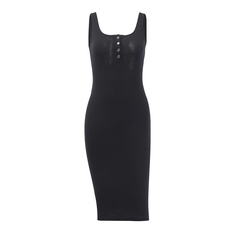 Aiertu - Sling U-neck sexy hip dress Aiertu