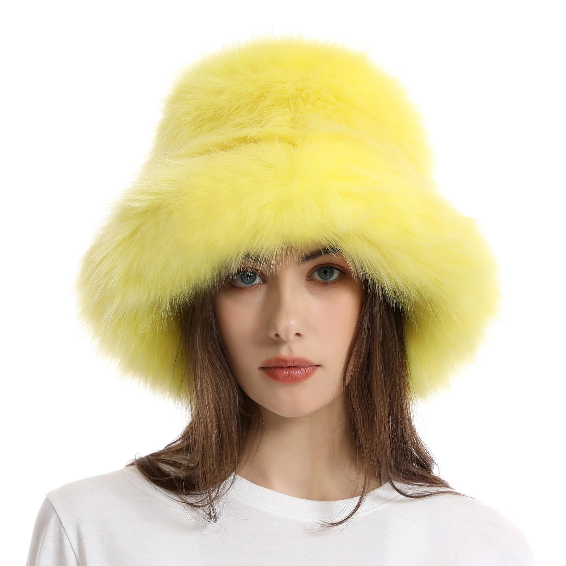 Aiertu  -  (Hat and Scarf) New Plush Hat Adult Autumn and Winter Plush Thickened Warm Hat Versatile Plush Fisherman Hat Fashion Set Aiertu