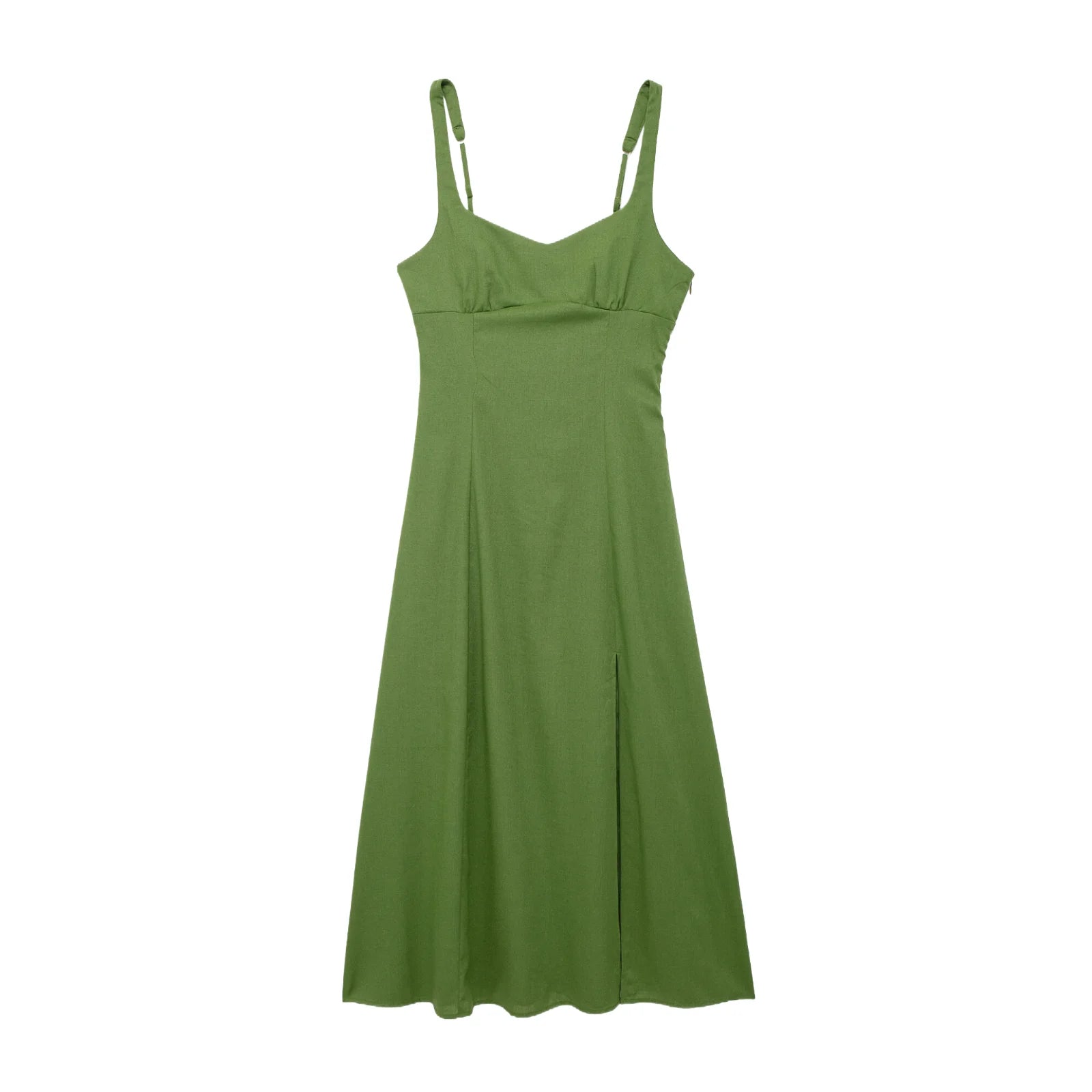 Aiertu  Summer New Fashion Women's Wear European and American Style Off-shoulder Suspender Long Dress Linen Blended Midi Dress Aiertu