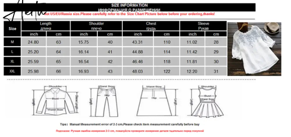 Aiertu Fashion O Neck Cotton Tunic Women's Summer Blouse Causal Half Sleeve Tee Shirts Female Embroidery Tops Aiertu