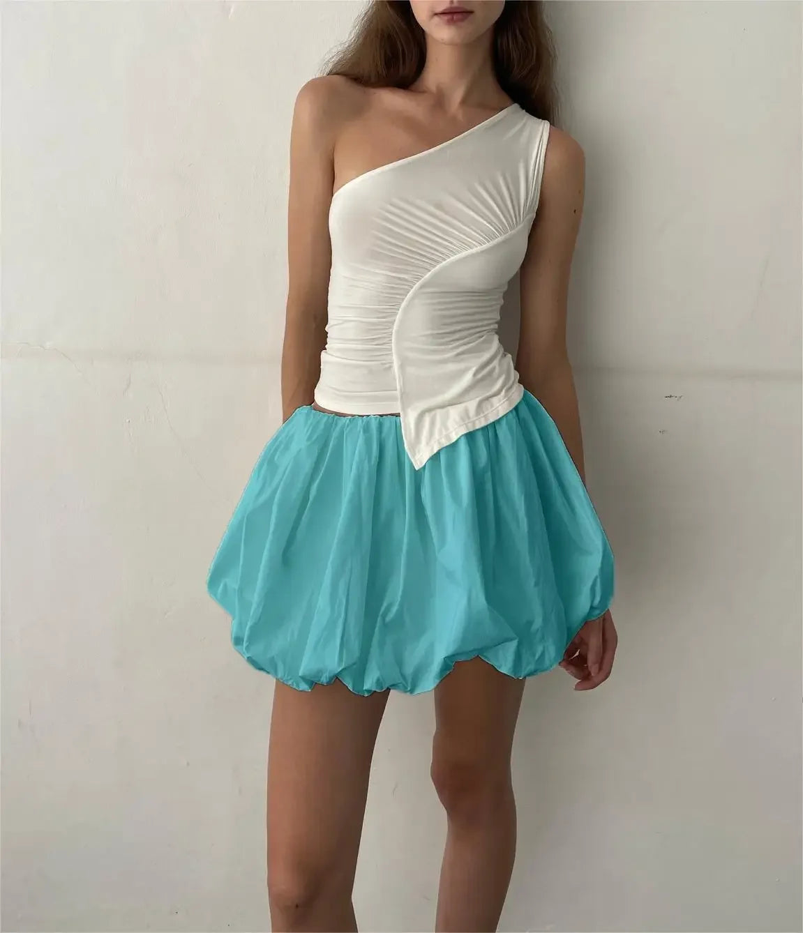 Aiertu  -  High Waist Mini Spring Summer Skirts Women Ruffle Pleated Fashion Korean Ladies Skirts Loose Casual Woman Lantern Skirts S-XL Aiertu