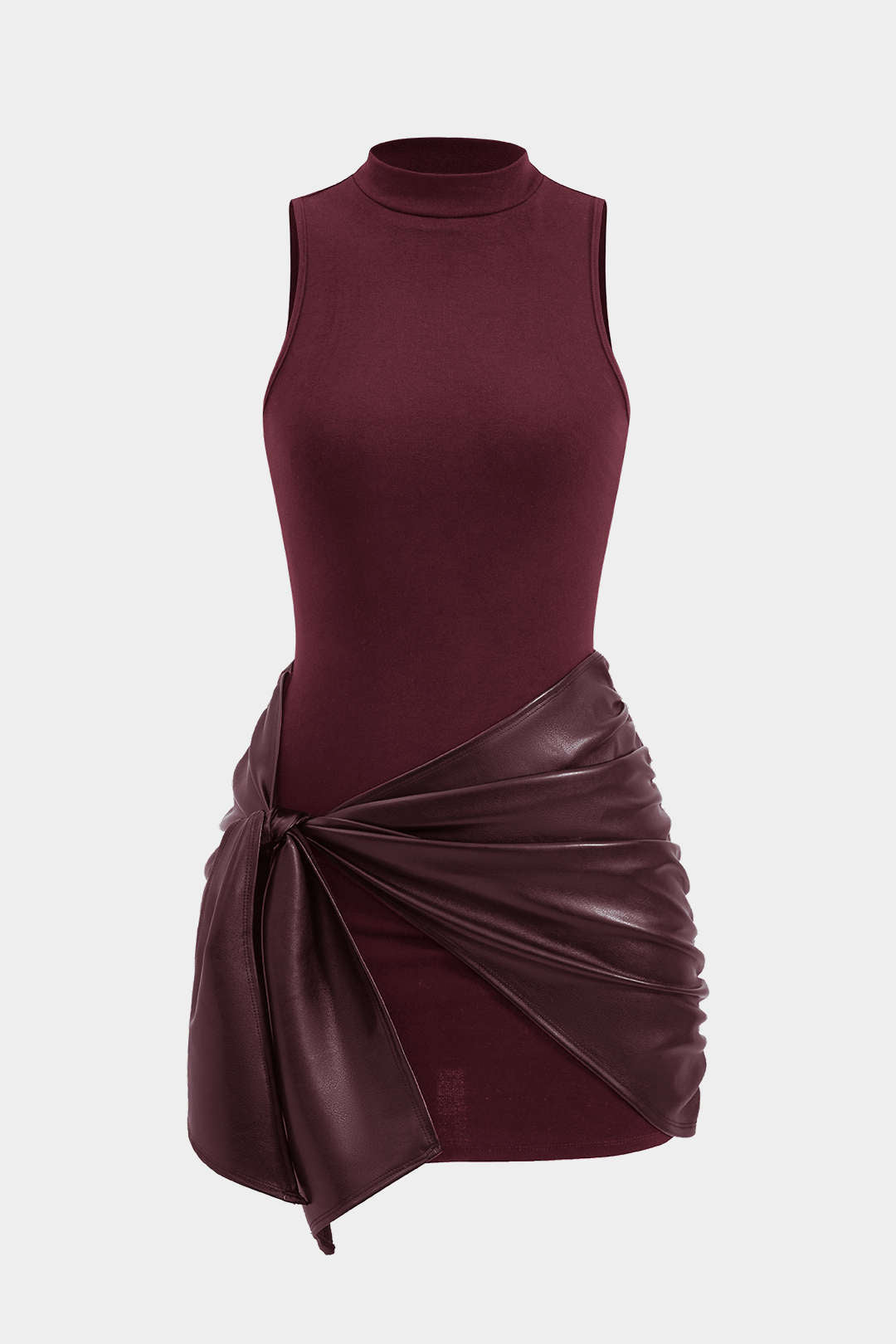 Aiertu  Tie Front Sleeveless Mini Dress Aiertu