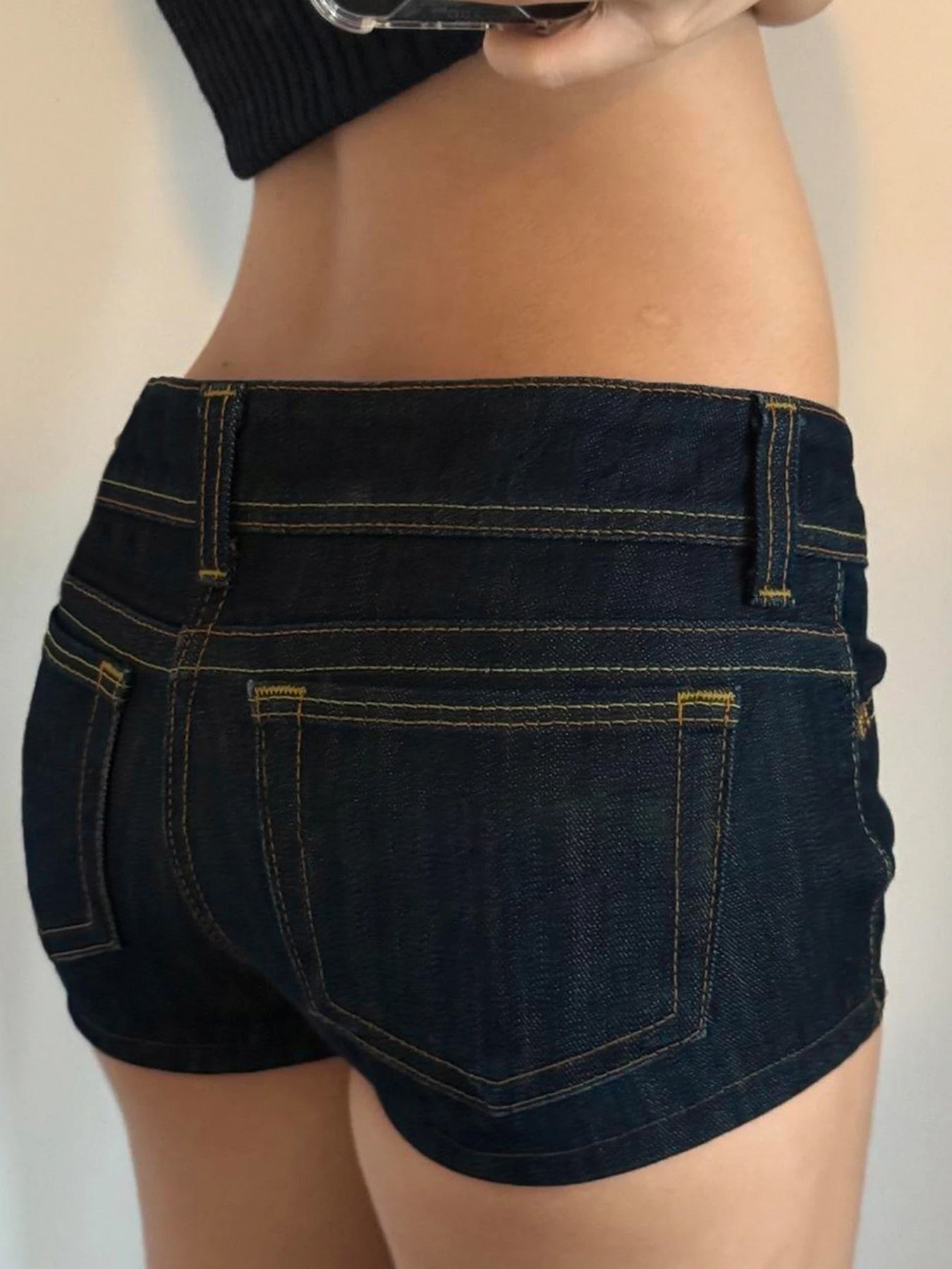 Aiertu  -  Casual Basic Denim Shorts Streetwear y2k Low Rise Skinny Pockets Short Jeans for Women Korean Style Shorts 90s Aesthetic Aiertu
