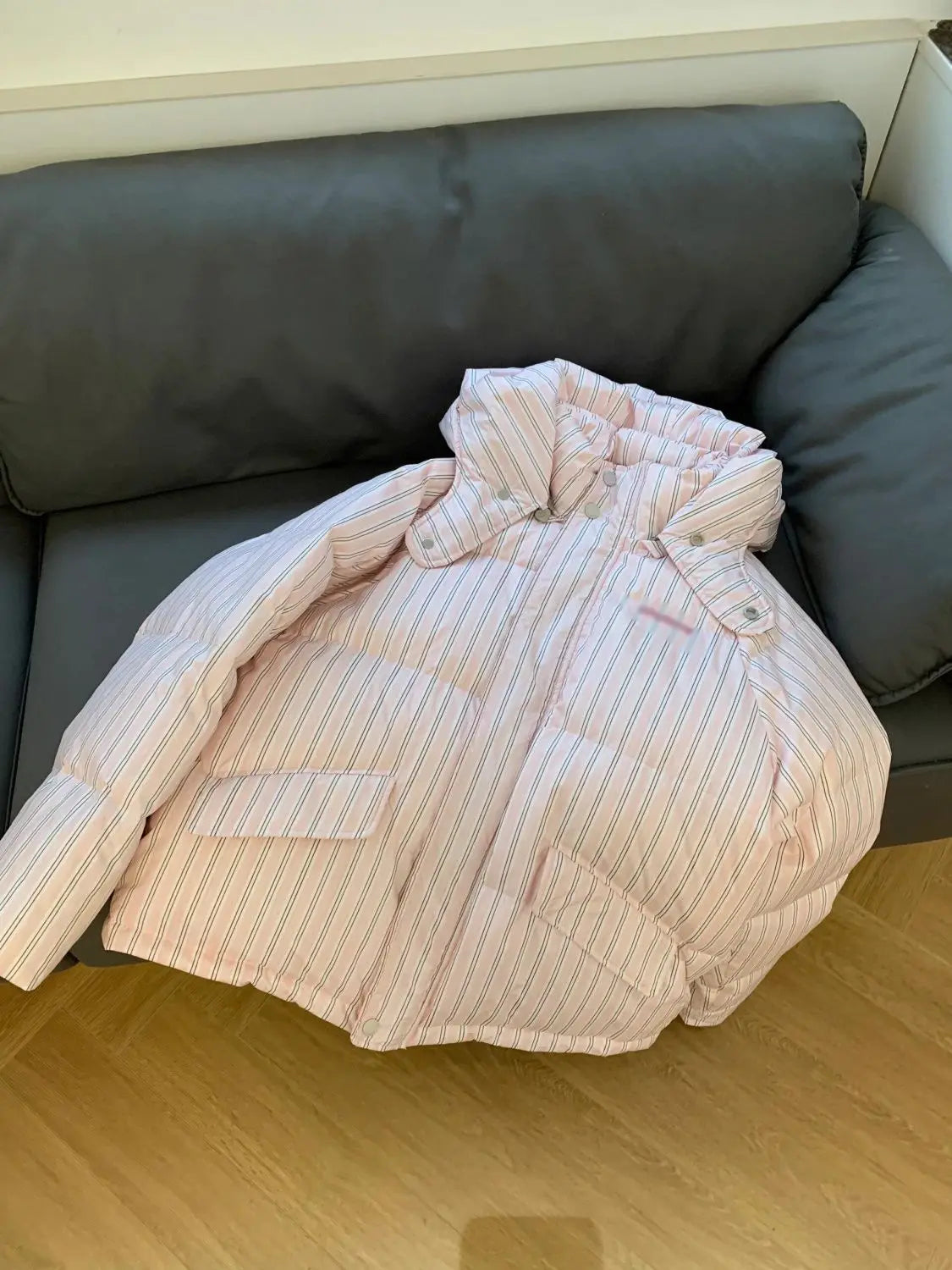 Aiertu  -  Korea Striped Design Hooded Cotton Coats Winter Streetwear Fashion Parkas Thick Causal Casaco Tops Loose Wom Aiertu