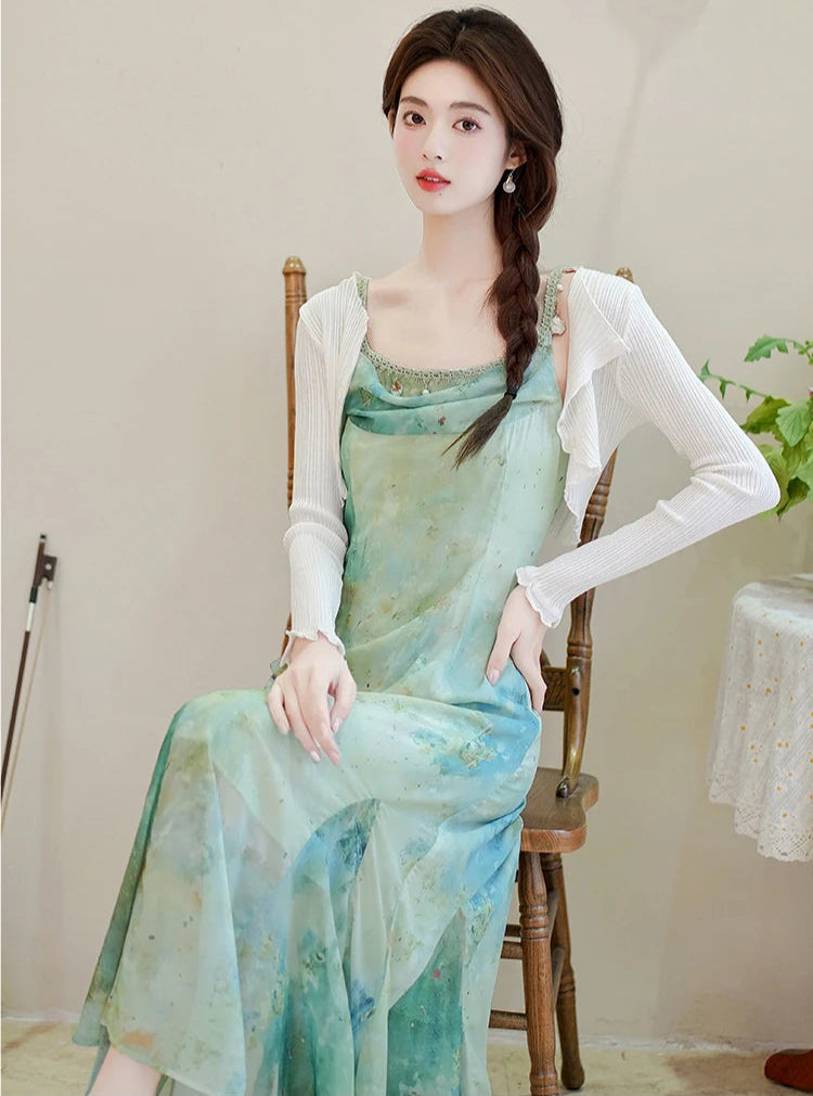Aiertu  Sea Siren Ethereal Essence Style Dress Aiertu
