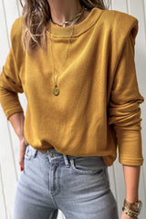 Aiertu  -Casual Solid Patchwork O Neck Tops(3 Colors) aiertu