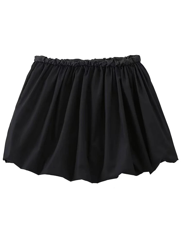 Aiertu  -  Slim Folds Mini Skirt For Women Solid Color High Waisted Versatile Tunic Bud Skirt Clubs Party Summer New Female Fashion Aiertu
