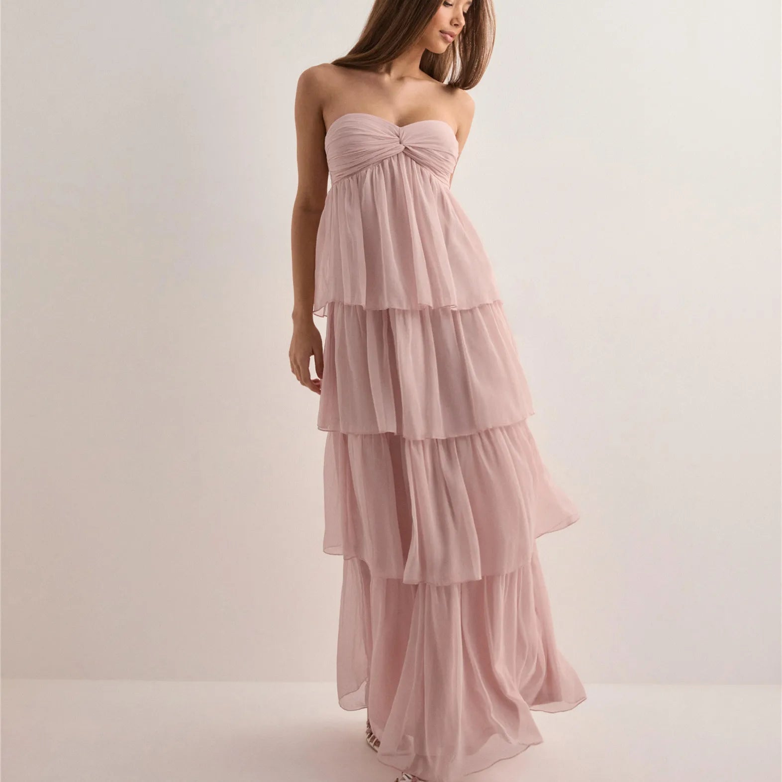 Aiertu  -  Women's Strapless Long Dress Fashion Sleeveless Tiered Hem Tube Dress Summer Beach Holiday Party Wedding Dress Aiertu