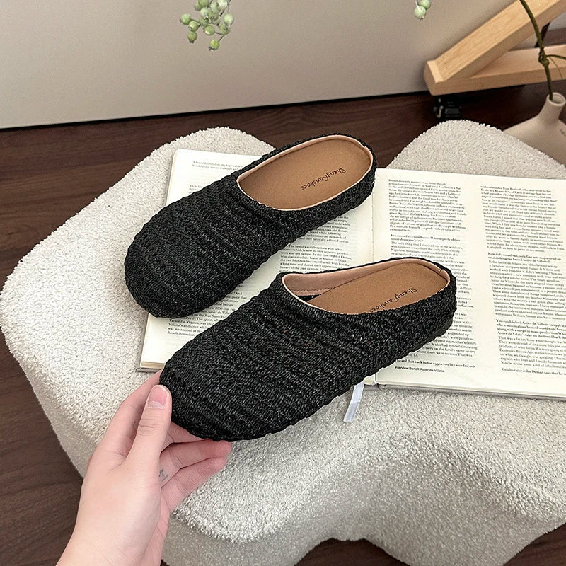 Aiertu  -  Summer Breathable Hollow Out Women Mules Slippers Fashion Slip On Singbacks Shoes Ladies Casual Dress Slides Aiertu
