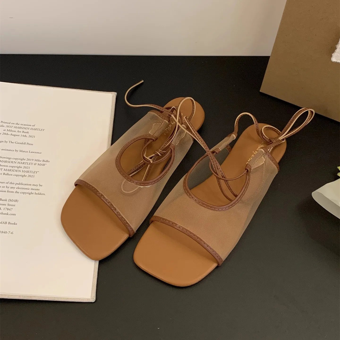 Aiertu  -   Square Toe Women Flat Sandals Casual Loafers Shoes Woman Slippers Slingback 2025 Trend Summer Dress Designer Comfort Sandalias Aiertu