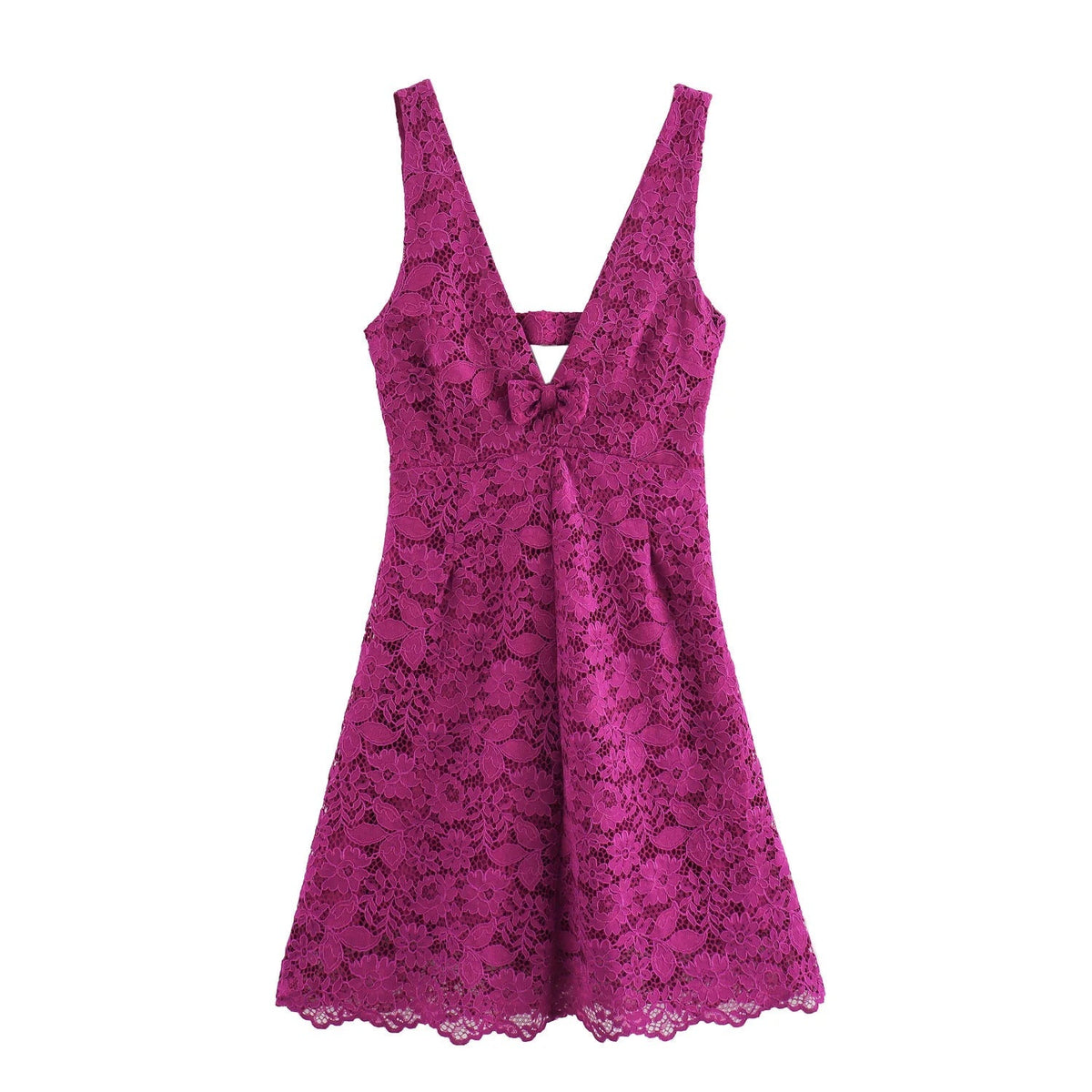 Aiertu  -  High-end lace short suspender dress for women summer new French style pure desire sexy backless A-line skirt Aiertu