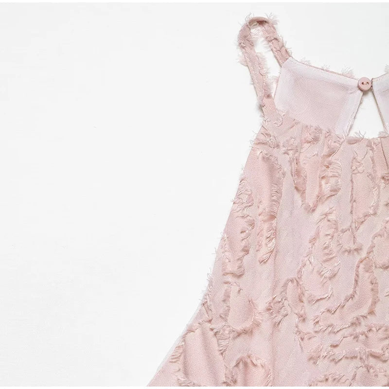 Aiertu  -  Elegant Off Shoulder Prom Gowns 2026 Pink Jacquard Slim Fit Maxi Dresses For Women Summer Evening Party Robes Sleeveless Halter Aiertu