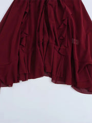 Aiertu  -  Layered Bow Cloak Women Shirt Top Pleated Round Neck Female Cape Jacket Coat Ribbon French Perspective Loose Casual Blouse New Aiertu
