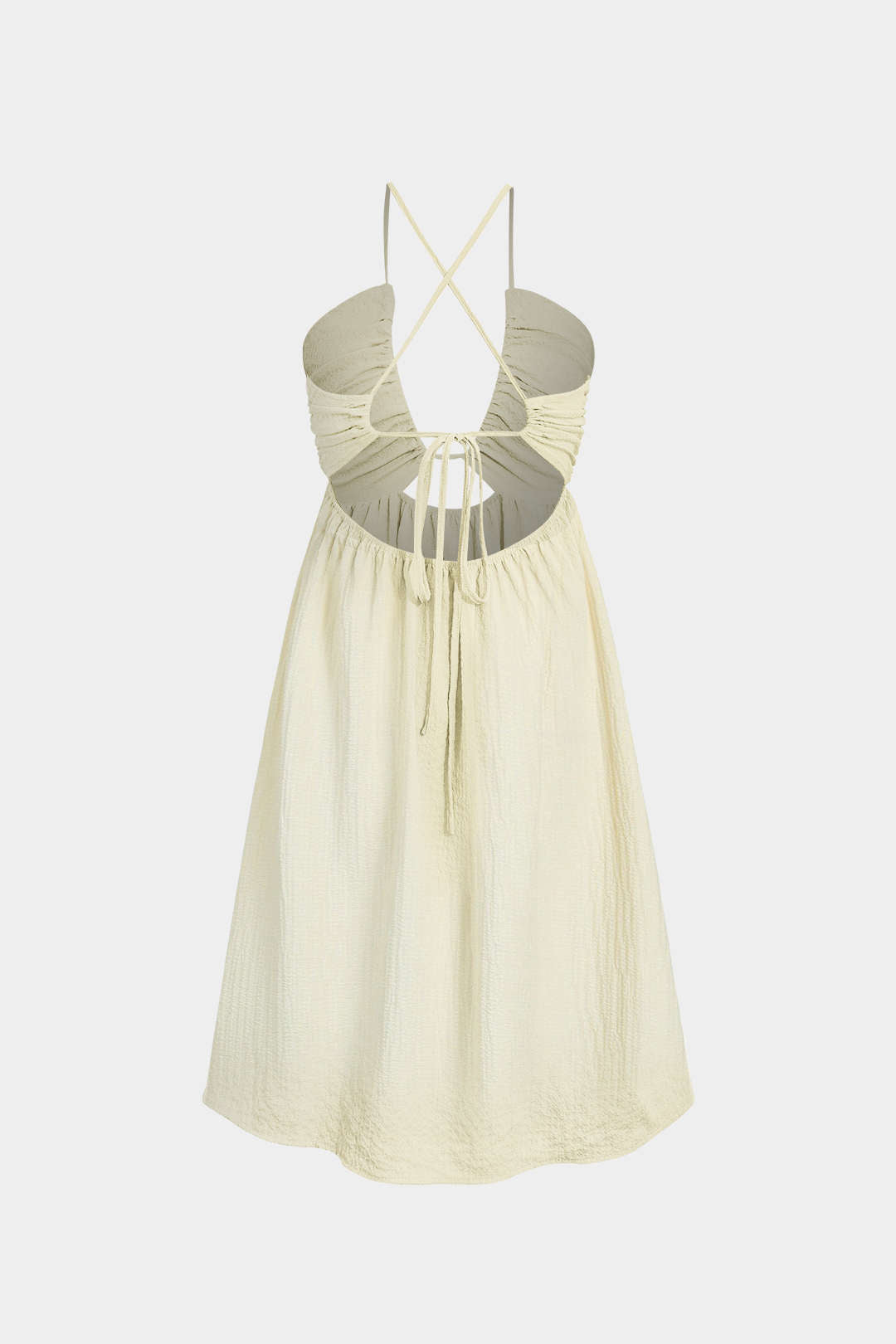 Aiertu  Backless V-neck Slit Midi Dress Aiertu