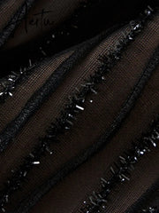 Feathers Hem Skirt For Women High Waist Asymmetrical Solid Sexy Midi Skirts Female Clothing Summer Fashion New Aiertu