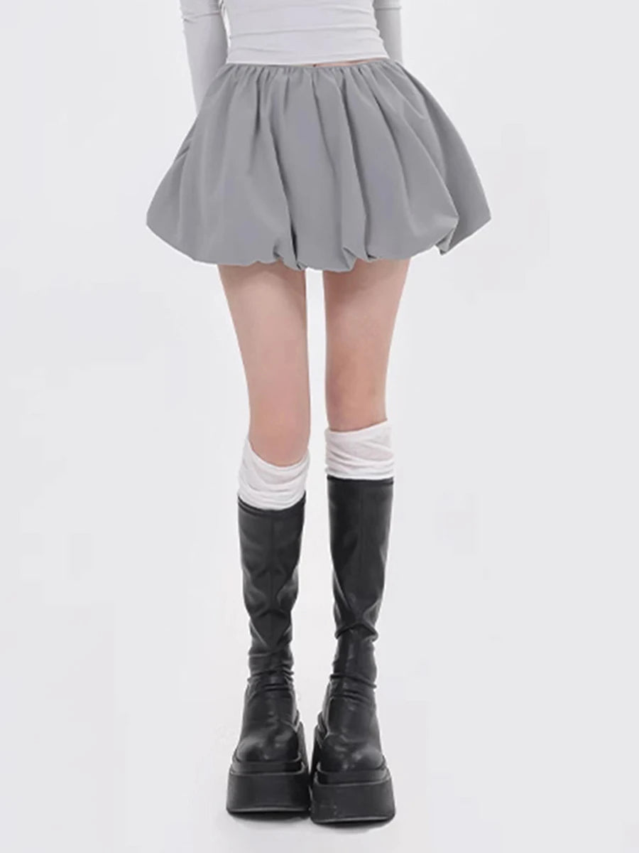 Aiertu  -  High Waist Mini Spring Summer Skirts Women Ruffle Pleated Fashion Korean Ladies Skirts Loose Casual Woman Lantern Skirts S-XL Aiertu