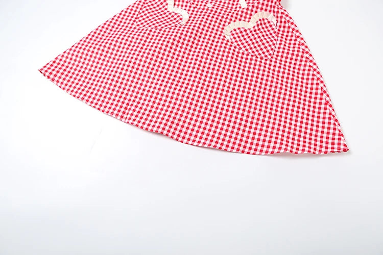 Aiertu  -  Puss Plaid Patchwork Mini Dress Women Lace-Up Halter Button Decorated Backless Vacation Street Sweet Style Fashion Outfits Aiertu