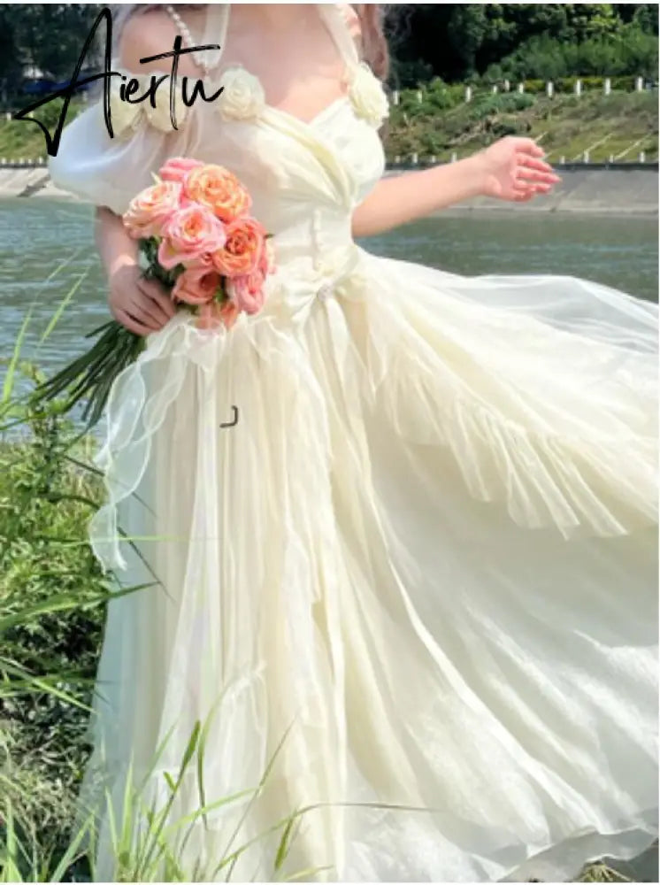 Flower Wedding Lolita Dress Light Gradient Blue Rose Fairy Princess Kawaii Sweet Elegant Lolitas Tea Party Dresses Victorian Aiertu