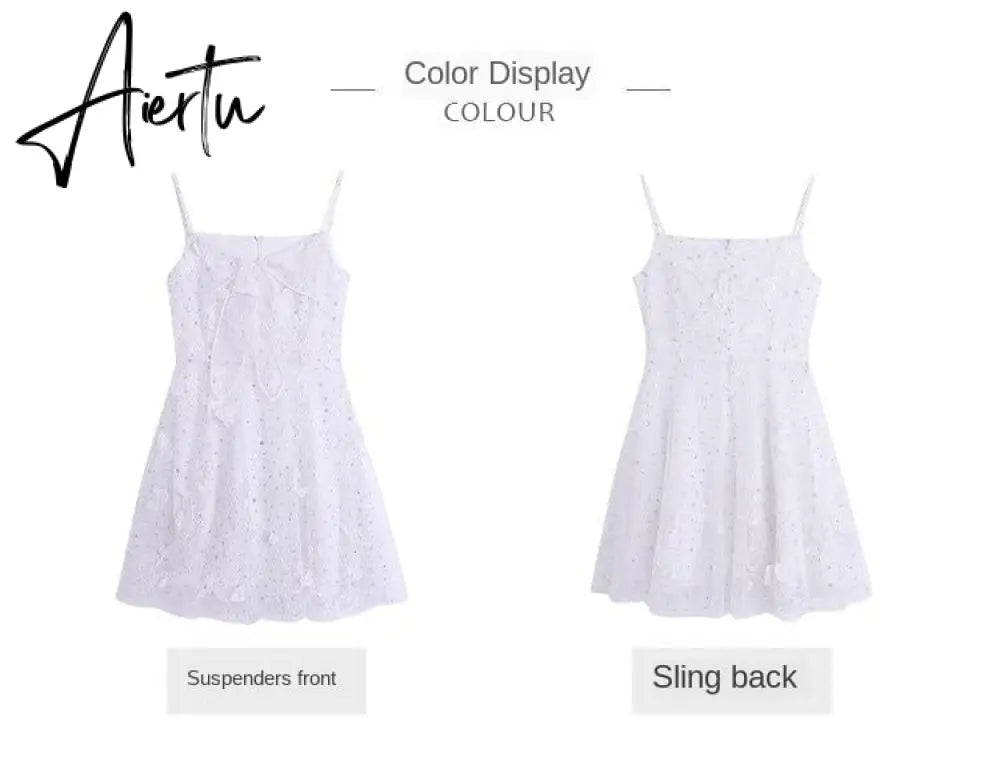 French Fairy Dress Women Elegant Sleeveless Chiffon Mini Dress Casual Floral Print Korean Kawaii Summer Dress Women Aiertu