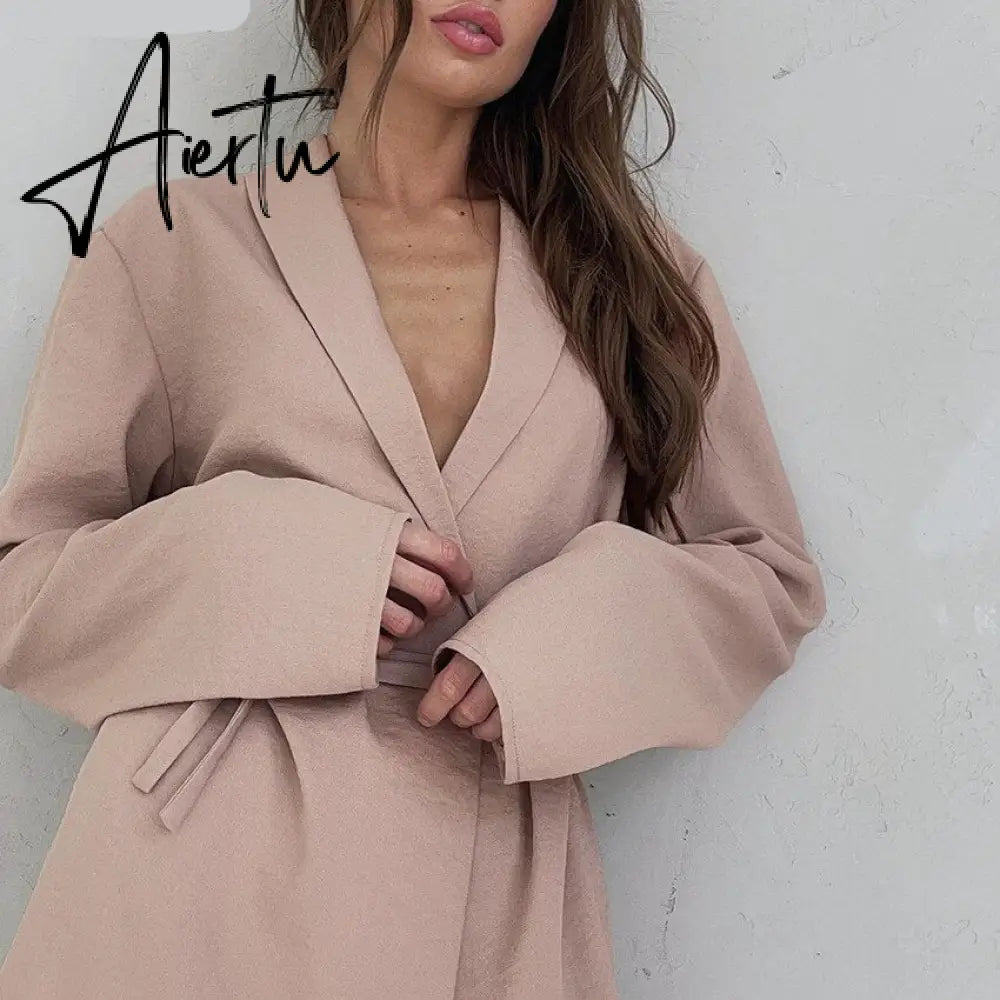 Full Sleeves Pajamas For Women Robe Suits With Pants Wide Leg Solid Loose Sets Womens Outfits  Home Suit Sleep Clothes Aiertu