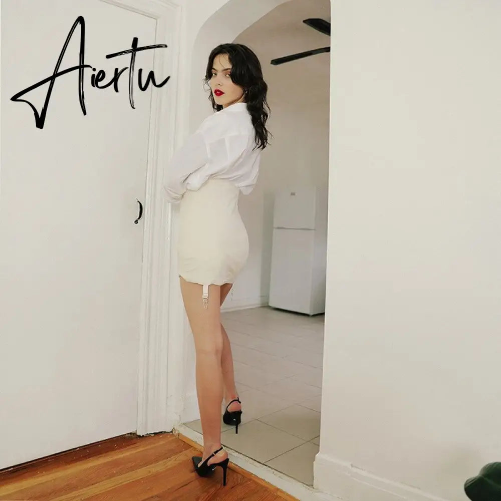 Gothic Y2K Vintage Mini Skirt Women Punk Patchwork Summer High Waist Skirt Bodycon Eyelet Lace Up Aesthetic Sexy Skirts Aiertu