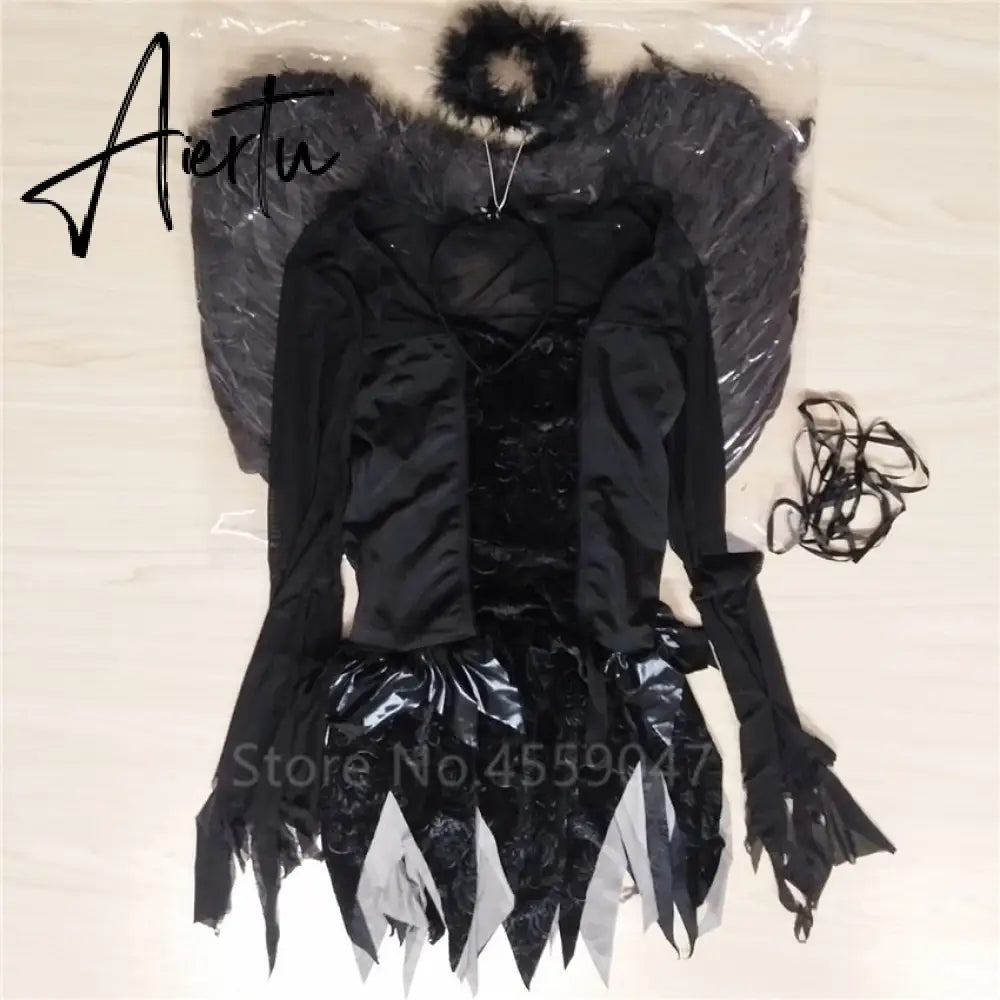 Halloween Carnival Cosplay Costumes for Women Adult Demon Scary Devil Angel Party Disfraz Funny Playsuit Ghost Bride Dress Aiertu