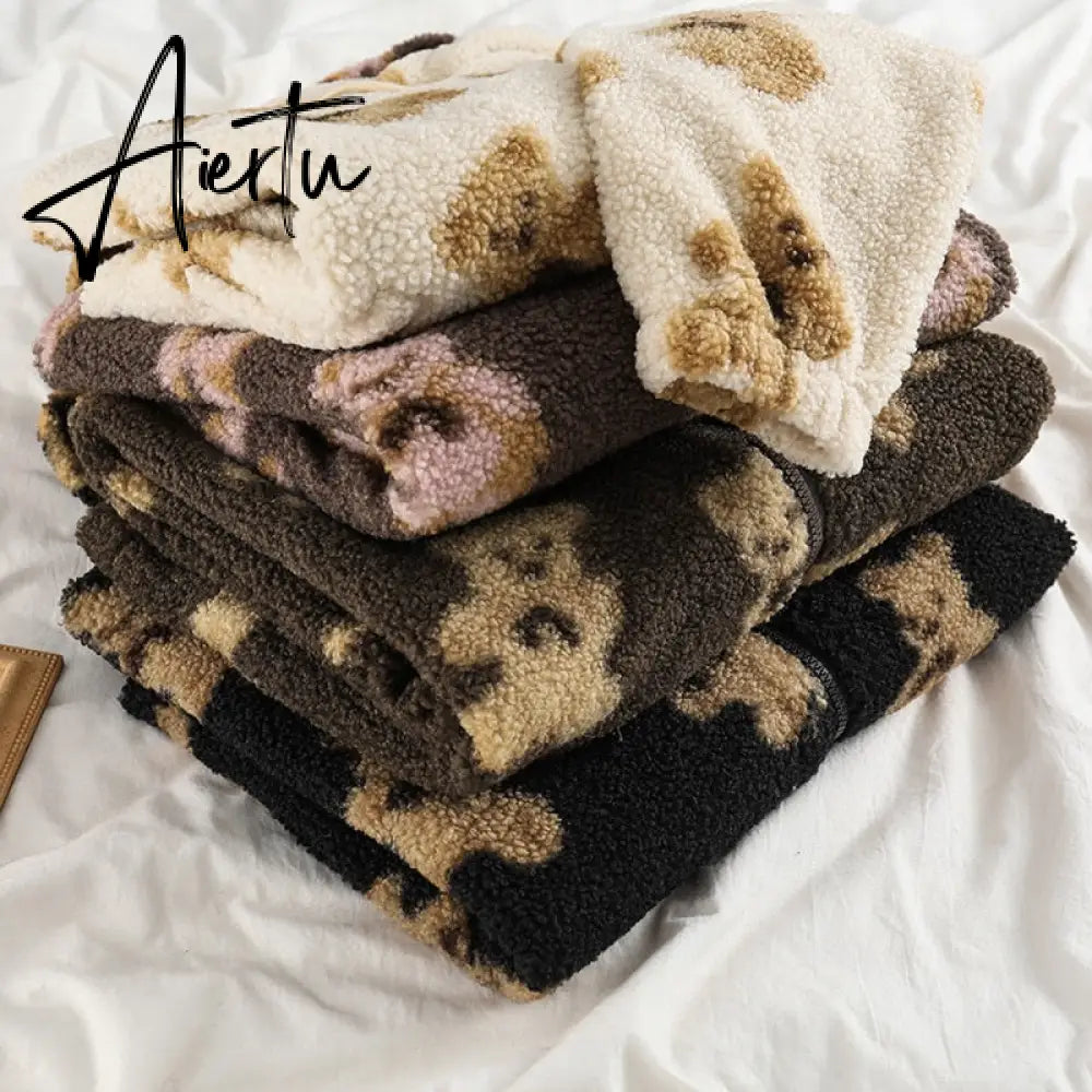 Harajuku Heart-shaped Print Plush Jacket Women Winter Korean Long Sleeve Hooded Coat Thick Warm Couple Streetwear Outerwear Aiertu