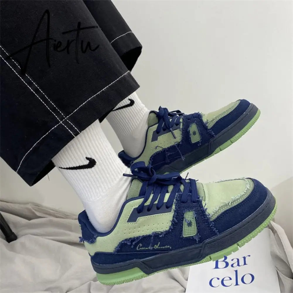 Harajuku Y2k Platform Shoes Women Canvas Korean Fashion Lace Up Sneakers Female Sports Comfortable Shoe Casual Flats Aiertu