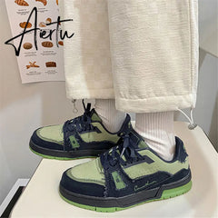 Harajuku Y2k Platform Shoes Women Canvas Korean Fashion Lace Up Sneakers Female Sports Comfortable Shoe Casual Flats Aiertu