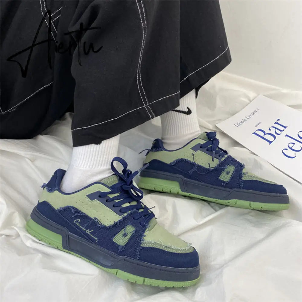 Harajuku Y2k Platform Shoes Women Canvas Korean Fashion Lace Up Sneakers Female Sports Comfortable Shoe Casual Flats Aiertu