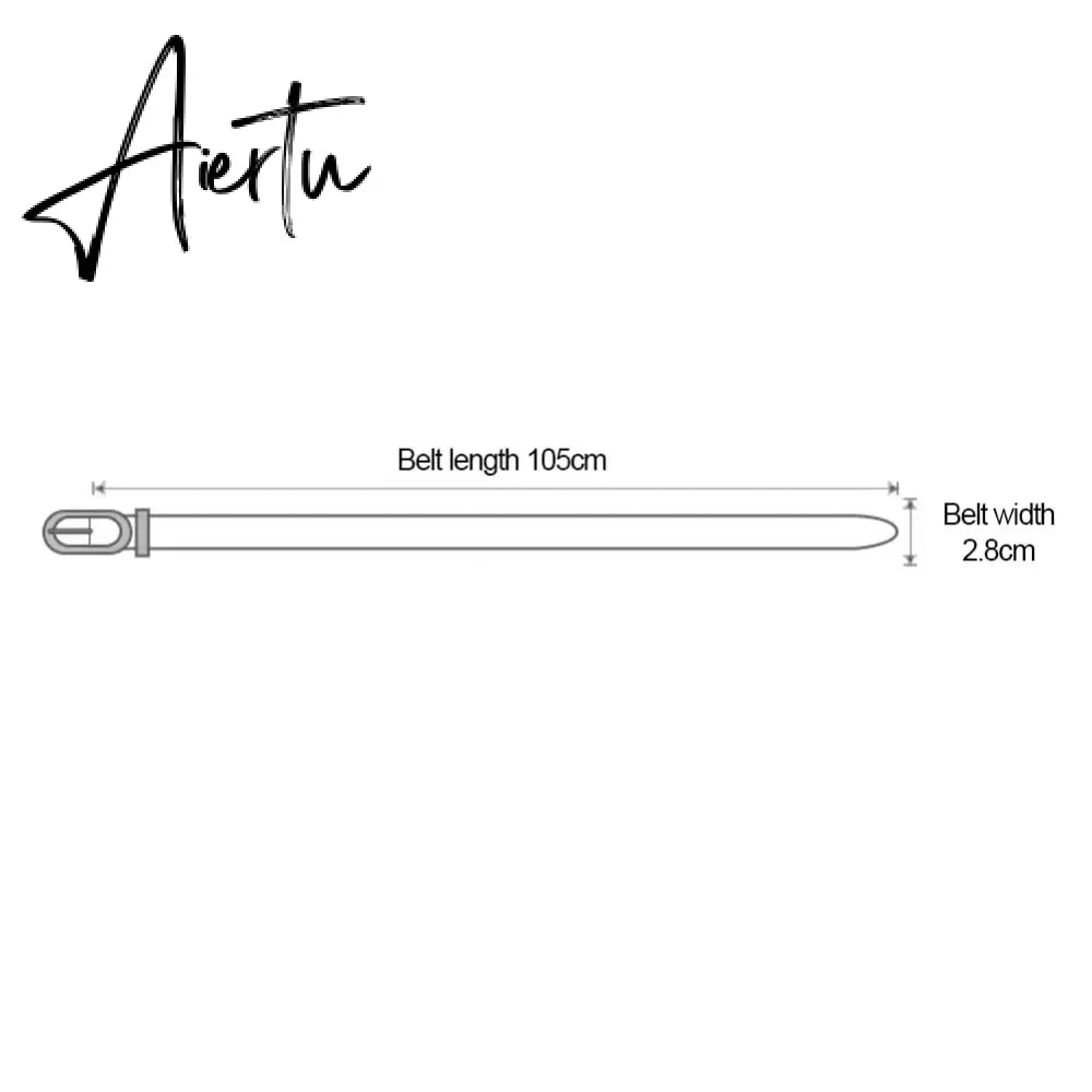 Hot Ladies Adjustable Thin Belts for Women Fashion Luxury Brand Designer Style Skinny Coat Jacket Dress Jeans Waist Belt Female Aiertu